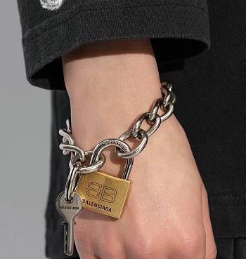 Kitlife Balenciaga Key Lock Chunky Chain Bracelet 