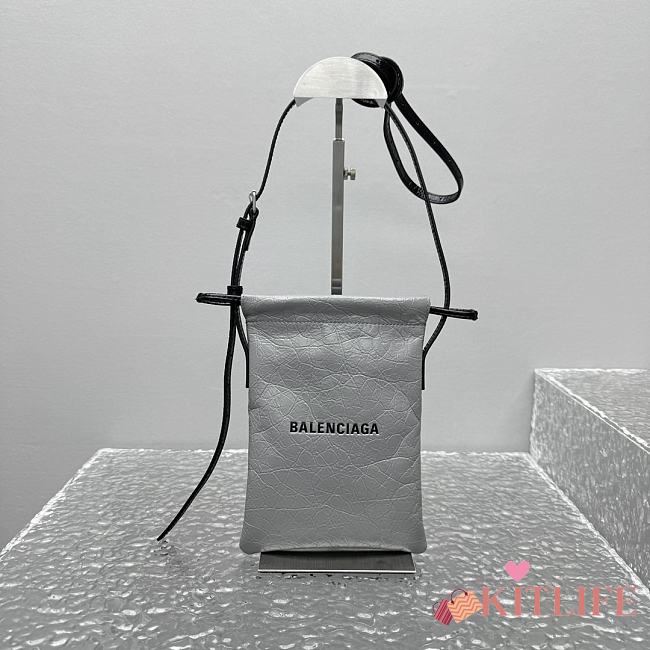 Kitlife Balenciaga Shopper Dust Bag Silver 15x21cm  - 1