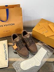 Kitlife Louis Vuitton Unisex Chocolate Brown Checkered Sneakers - 1