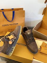 Kitlife Louis Vuitton Unisex Chocolate Brown Checkered Sneakers - 2