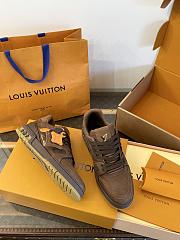 Kitlife Louis Vuitton Unisex Chocolate Brown Checkered Sneakers - 5