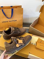 Kitlife Louis Vuitton Unisex Chocolate Brown Checkered Sneakers - 3