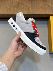 Kitlife Louis Vuitton Trainer Sneaker Grey & Black Waterproof Nubuck Leather - 3