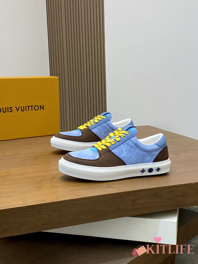 Kitlife Louis Vuitton Trainer Sneaker Blue Waterproof Nubuck Leather  - 1