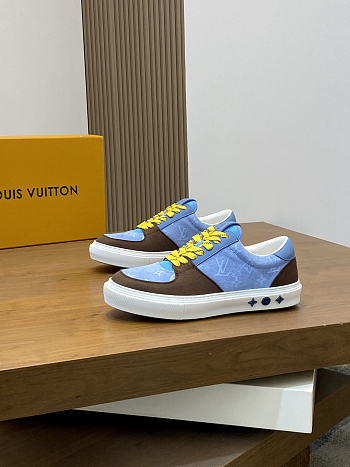 Kitlife Louis Vuitton Trainer Sneaker Blue Waterproof Nubuck Leather 