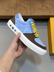 Kitlife Louis Vuitton Trainer Sneaker Blue Waterproof Nubuck Leather  - 2