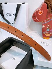 Kitlife Celine Oval Triumphal Arch Buckle Brown Cakfskin Belt 2.5cm - 2