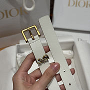 Kitlife Dior Saddle Loop Belt White 2cm - 5