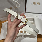 Kitlife Dior Saddle Loop Belt White 2cm - 6