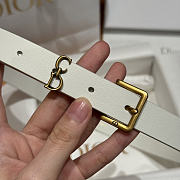 Kitlife Dior Saddle Loop Belt White 2cm - 3