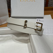 Kitlife Dior Saddle Loop Belt White 2cm - 4