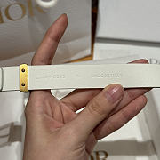 Kitlife Dior Saddle Loop Belt White 2cm - 2