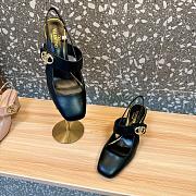 Kitlife Valentino Garavani Black Leather VLogo Locker Slingback Pumps - 5