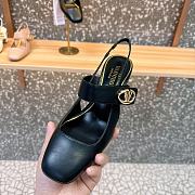 Kitlife Valentino Garavani Black Leather VLogo Locker Slingback Pumps - 2