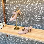 Kitlife Valentino Garavani Beige Leather VLogo Locker Slingback Pumps  - 5