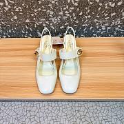 Kitlife Valentino Garavani White Leather VLogo Locker Slingback Pumps - 1