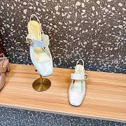 Kitlife Valentino Garavani White Leather VLogo Locker Slingback Pumps - 2