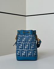 Kitlife Fendi Small Mon Tresor Bag Blue 14x12x18cm - 3