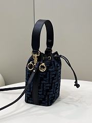 Kitlife Fendi Small Mon Tresor Bag Dark Blue & Black 14x12x18cm  - 2