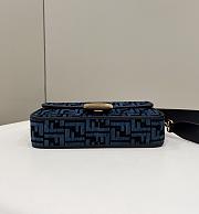 Kitlife Fendi Baguette Dark Blue FF Jacquard Bag 27x6x15cm - 6