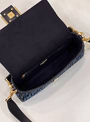 Kitlife Fendi Baguette Dark Blue FF Jacquard Bag 27x6x15cm - 5