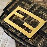 Kitlife Fendi Nano Baguette Charm Fabric Brown Bag 11x2.5x7cm - 4