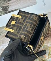 Kitlife Fendi Nano Baguette Charm Fabric Brown Bag 11x2.5x7cm - 2