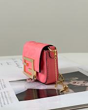 Kitlife Fendi Nano Baguette Charm Pink Bag 11x2.5x7cm  - 6