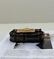 Kitlife Fendi x Versace Fendace Nano Baguette Brown Bag 12x3.5x7.5cm - 3