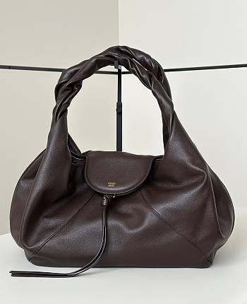 Kitlife Fendi Spy Large Handbag Dark Brown 48x20x22cm