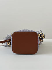 Kitlife Fendi Small Mon Tresor Bag Grey Jacquard 14x12x18cm - 2