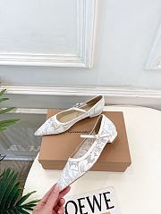 Kitlife Gianvito Rossi Claudia suede-trimmed Lace Mary Jane Shoes White - 3