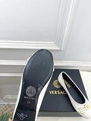 Kitlife Versace Opera Bow Ballet Flats White - 6