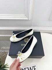 Kitlife Versace Opera Bow Ballet Flats White - 4