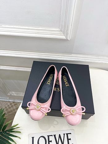 Kitlife Versace Opera Bow Ballet Flats Pink