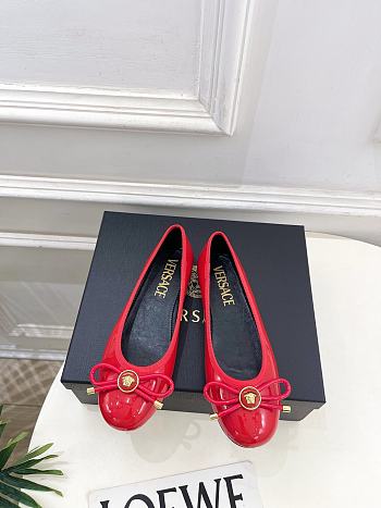 Kitlife Versace Opera Bow Ballet Flats Red