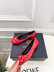Kitlife Versace Opera Bow Ballet Flats Red - 3
