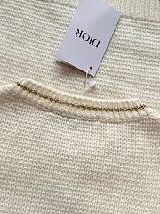 Kitlife Dior Short-Sleeved Sweater Ecru and Gold-Tone Virgin Wool-Cashmere-Blend Knit - 6