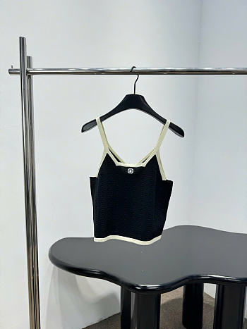 Kitlife Chanel Cotton V-Neck Camisole Black