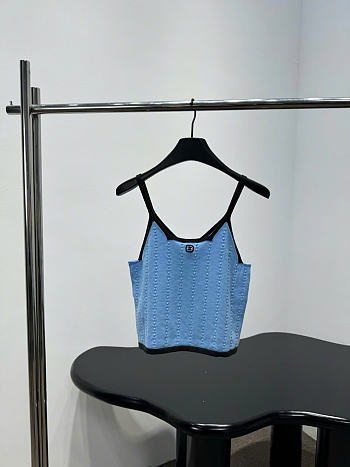 Kitlife Chanel Cotton V-Neck Camisole Blue