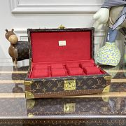 Kitlife Louis Vuitton Cotteville Brown & Red Watch Case Presbyopia M47641 35x9x12cm - 4