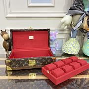 Kitlife Louis Vuitton Cotteville Brown & Red Watch Case Presbyopia M47641 35x9x12cm - 2
