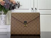 Kitlife Louis Vuitton Mark Folder Brown Monogram Reverse Canvas GI1138 3.5x26x32.5cm  - 1