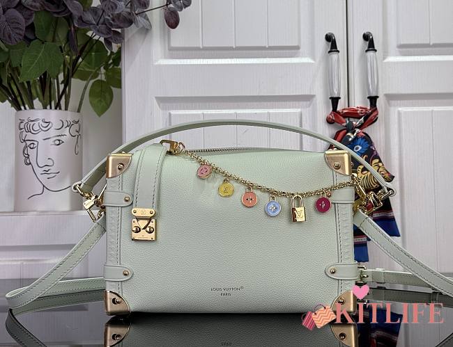 Kitlife Louis Vuitton Side Trunk PM Bag Light Green M27449 19x12.5x7.5cm - 1
