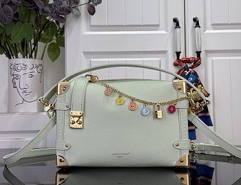 Kitlife Louis Vuitton Side Trunk PM Bag Light Green M27449 19x12.5x7.5cm