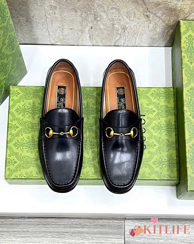 Kitlife Gucci Men 1953 Horsebit Black Leather Loafer  - 1