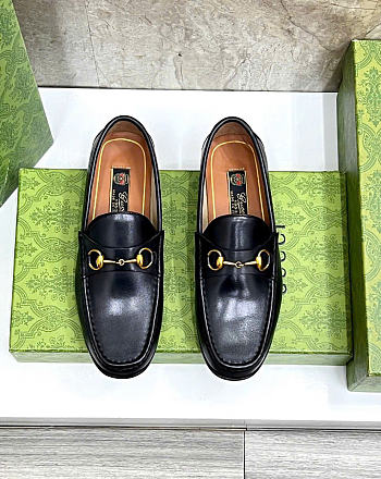 Kitlife Gucci Men 1953 Horsebit Black Leather Loafer 