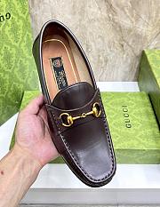 Kitlife Gucci Men 1953 Horsebit Dark Brown Leather Loafer  - 6
