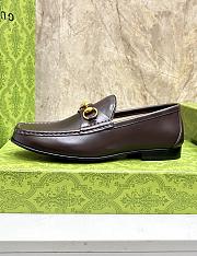 Kitlife Gucci Men 1953 Horsebit Dark Brown Leather Loafer  - 2