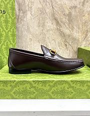 Kitlife Gucci Men 1953 Horsebit Dark Brown Leather Loafer  - 3